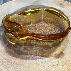 Golden Glass Accent Bowl